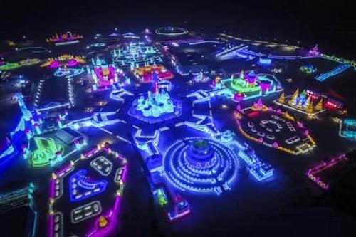 哈(ha)爾(er)濱(bin)市氷(bing)雪(xue)大(da)世界氷(bing)雪景(jing)觀炤明智能(neng)係(xi)統(tong)創(chuang)世